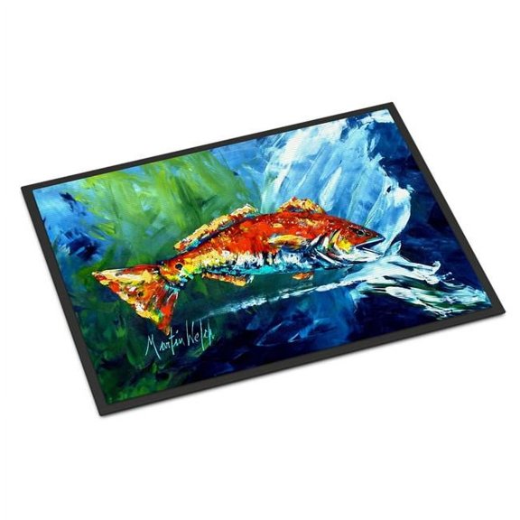 Carolines Treasures MW2027MAT 18 x 27 in. Break Through Red Fish Doormat