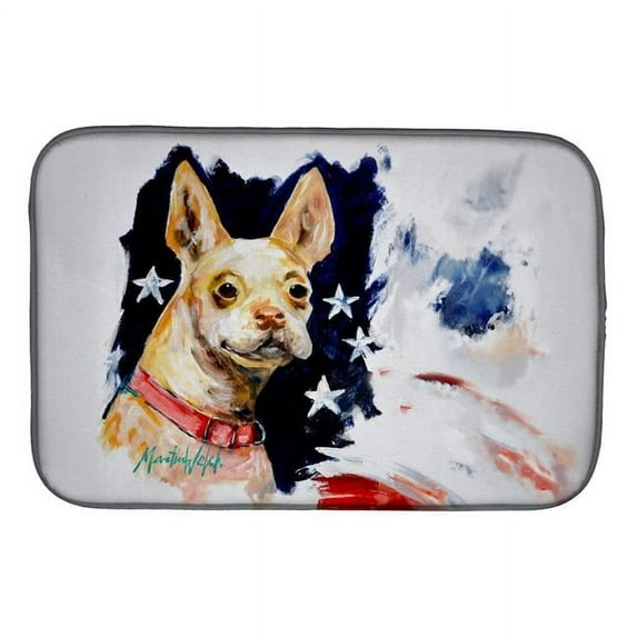 Carolines Treasures MW2038DDM 21 x 14 in. Chevy Boston Terrier Dish Drying Mat