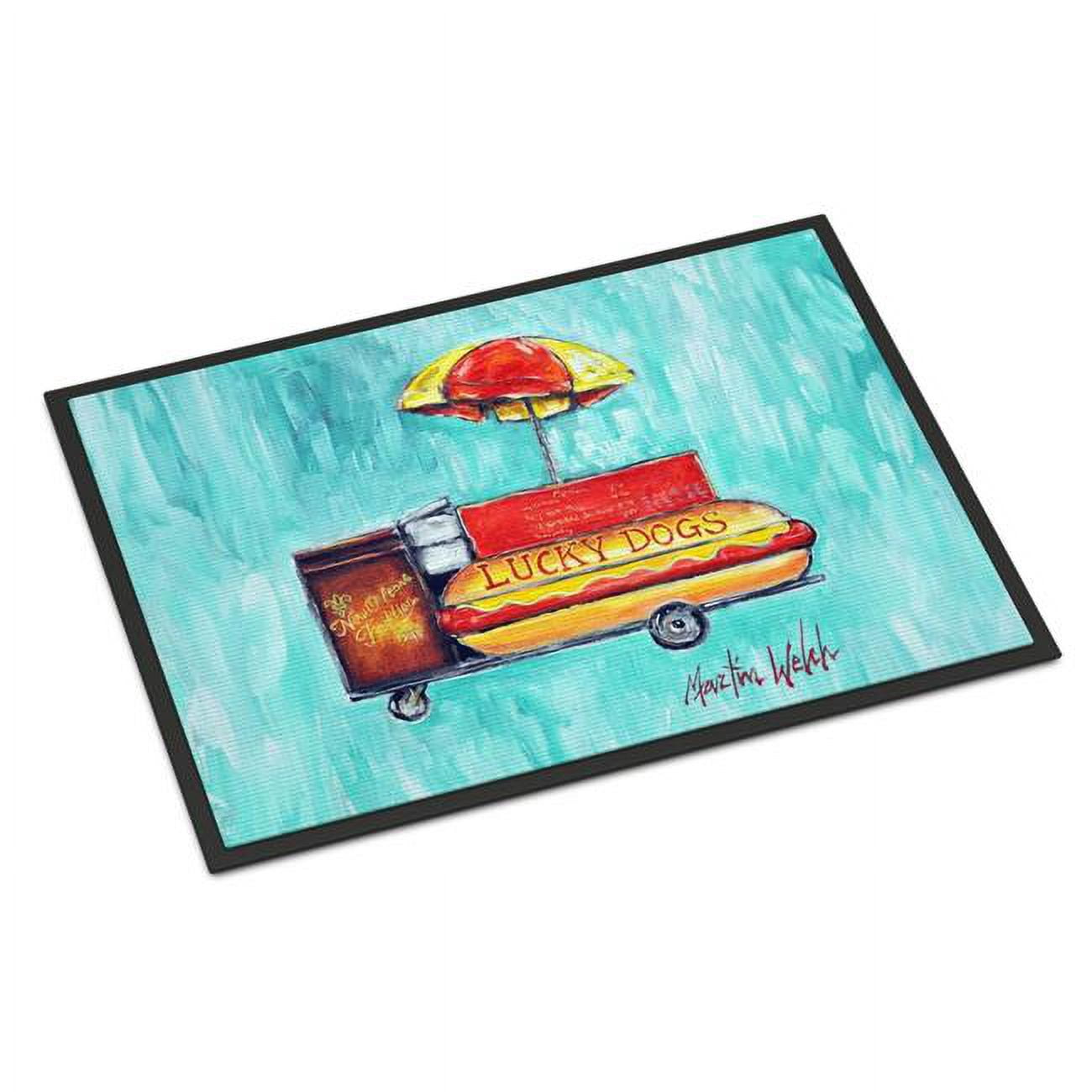 Carolines Treasures MW2091MAT 18 x 27 in. Hot Dog Cart Doormat
