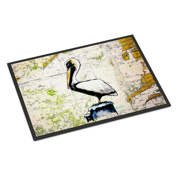 Carolines Treasures MW2111JMAT 24 x 36 in. Pelican on Map Doormat