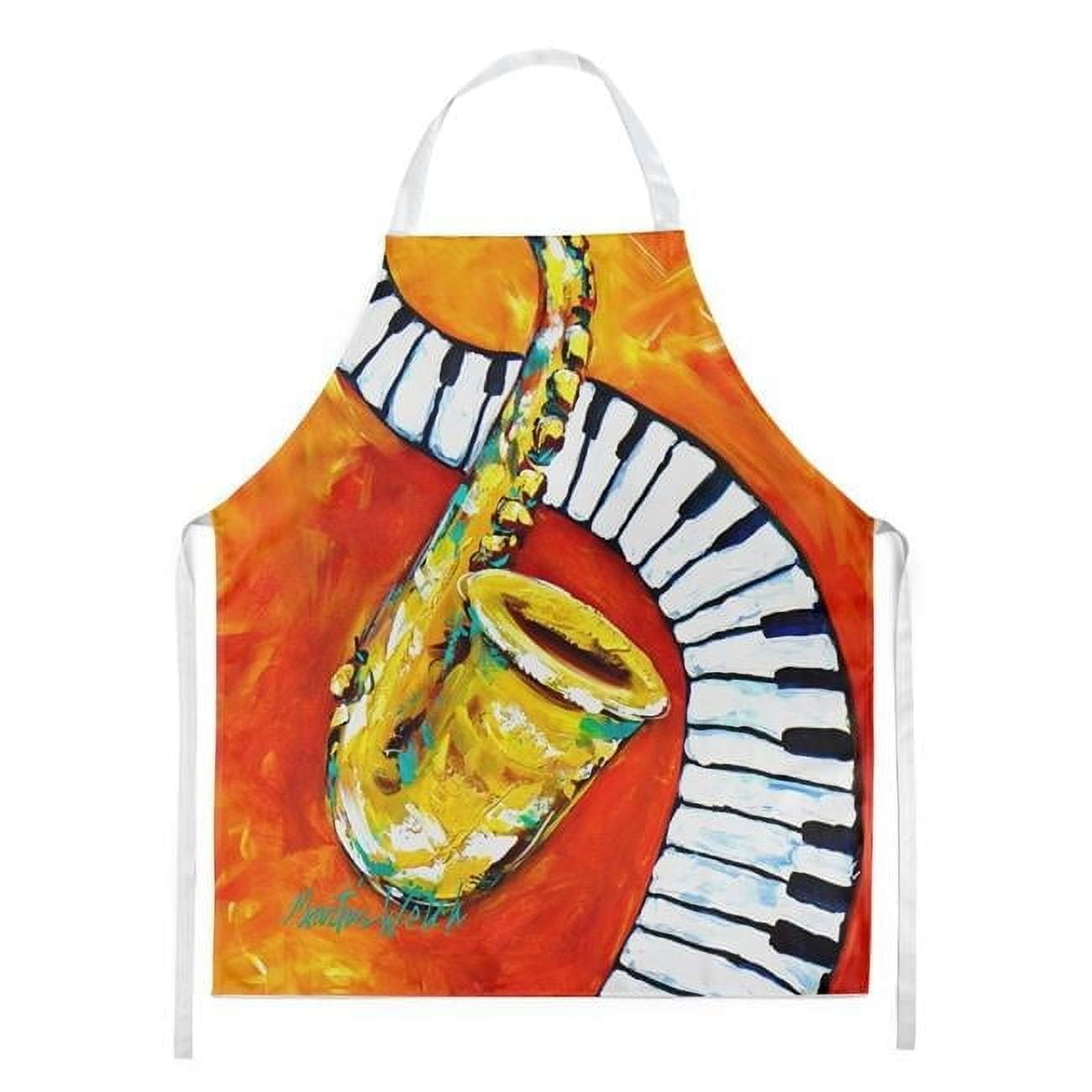 Carolines Treasures MW2131APRON 30 x 27 in. Something Blues Saxaphone & Piano Apron