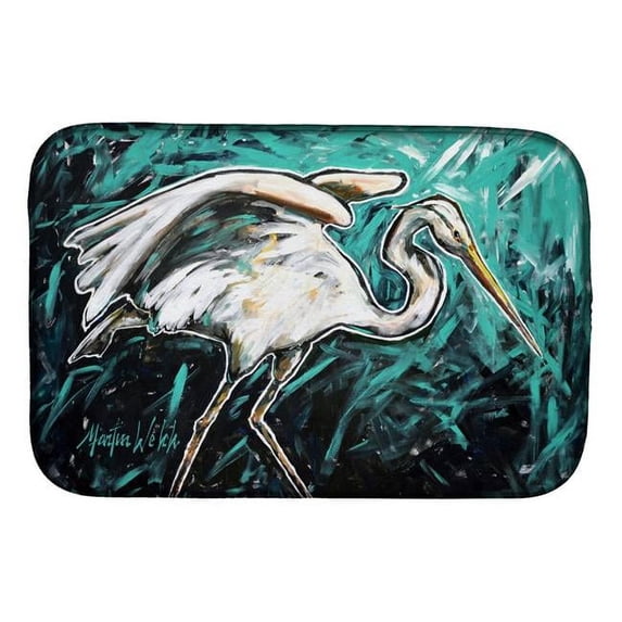 Carolines Treasures MW2135DDM 21 x 14 in. Heron Stretch Dish Drying Mat