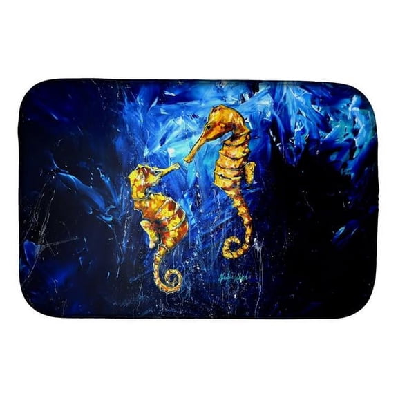 Carolines Treasures MW2150DDM 21 x 14 in. Seahorses Two To Tango Dish Drying Mat