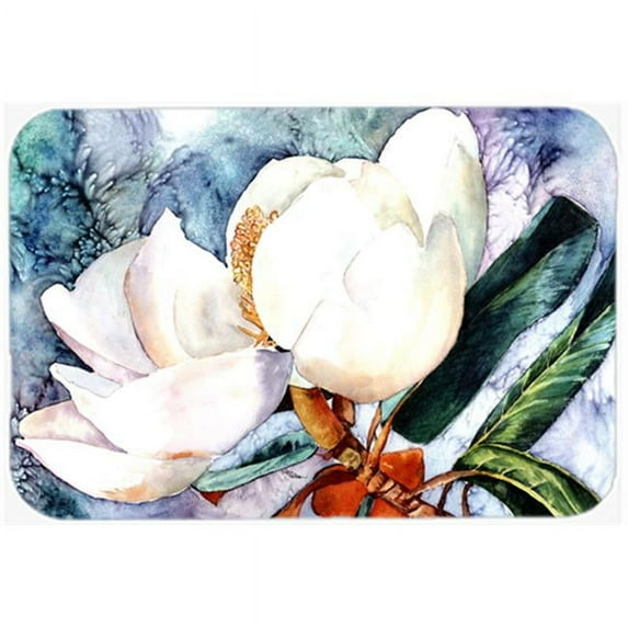 Carolines Treasures Magnolia Glass Cutting Board- Large - Magnolia Glass