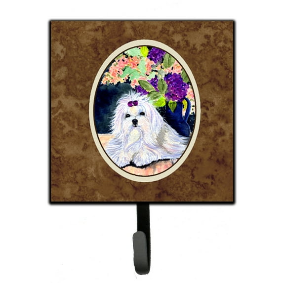 Carolines Treasures Maltese Leash or Key Holder Single Hook multicolor