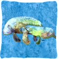 thumbnail image 1 of Carolines Treasures  Manatee Indoor & Outdoor Fabric Decorative Pillow, 1 of 1