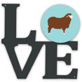 thumbnail image 1 of Caroline's Treasures BB8155WALV Merino Sheep Blue Check Metal Wall Artwork LOVE, 12X12, multicolor, 1 of 2