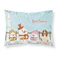 thumbnail image 1 of Carolines Treasures  Merry Christmas Carolers Basset Hound Fabric Standard Pillowcase 20.5 x 0.25 x 30 in., 1 of 1