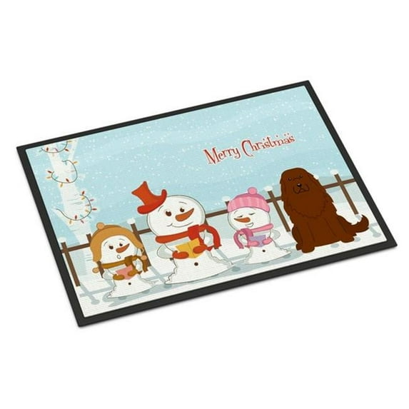 Carolines Treasures Merry Christmas Carolers Caucasian Shepherd Dog Indoor or Outdoor Mat - 24 x 0.25 x 36 in.