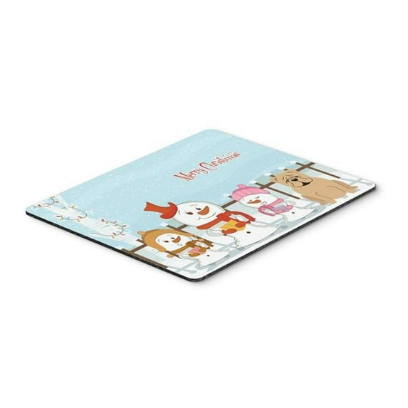 Carolines Treasures Merry Christmas Carolers English Bulldog Fawn Mouse Pad - Hot Pad or Trivet