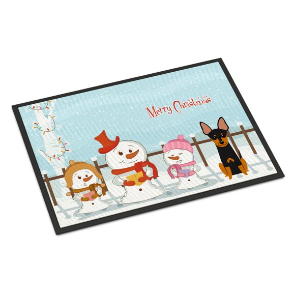 Carolines Treasures Merry Christmas Carolers English Toy Terrier Door Mat Indoor Rug or Outdoor Welcome Mat 18x27