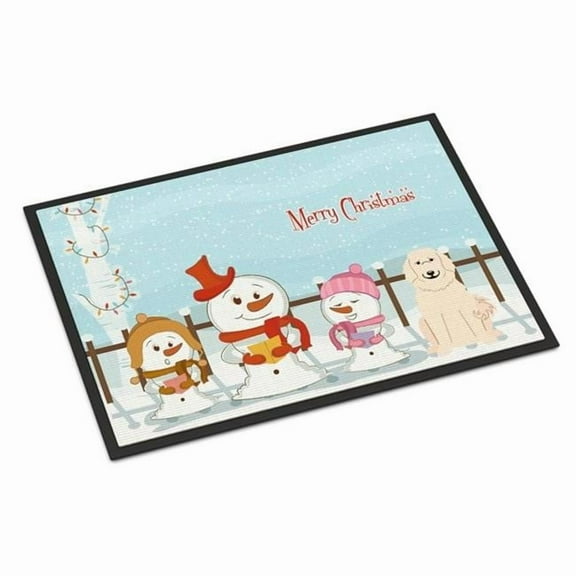 Carolines Treasures BB2414MAT Merry Christmas Carolers Great Pyrenese Indoor or Outdoor Mat, 18 x 0.25 x 27 in.
