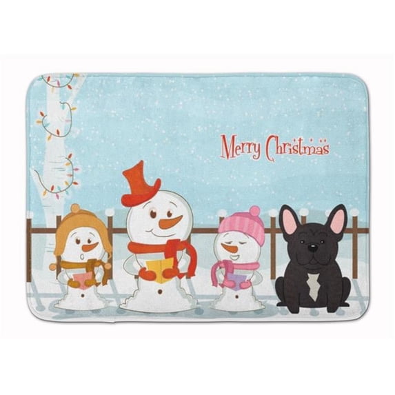 Carolines Treasures Merry Christmas French Bulldog Brindle Machine Washable Memory Foam Mat