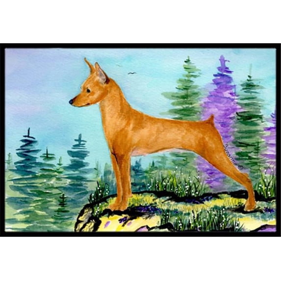 Carolines Treasures Min Pin Indoor Outdoor Doormat