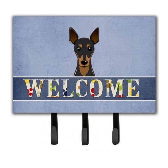 Carolines Treasures BB1426TH68 Min Pin Welcome Leash & Key Holder