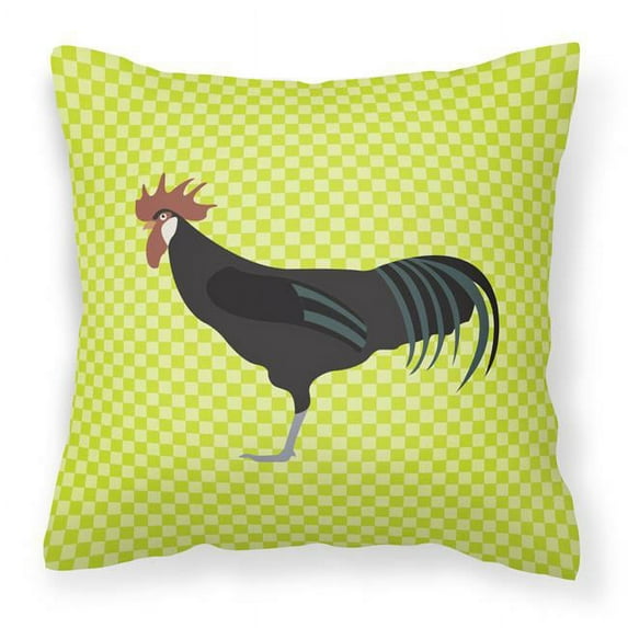 Carolines Treasures BB7667PW1818 Minorca Ctalalan Chicken Green Fabric Decorative Pillow, 18 x 18 in.