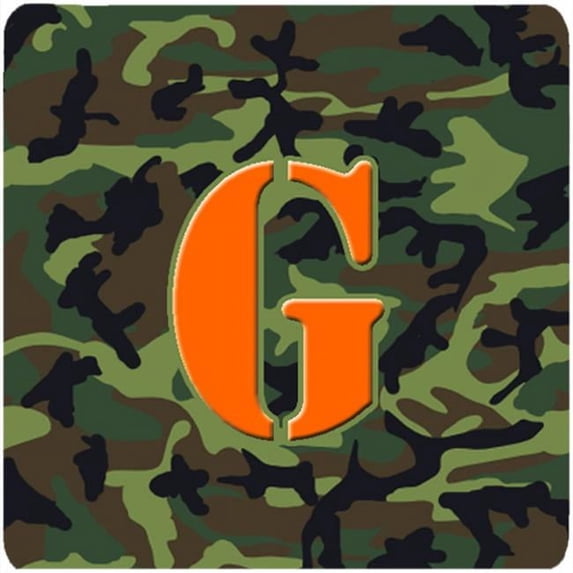 Carolines Treasures Monogram - Camo Green Foam Coasters- Initial Letter ...