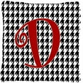 thumbnail image 1 of Carolines Treasures  Monogram Initial D Houndstooth Black Fabric Decorative Pillow, 1 of 1