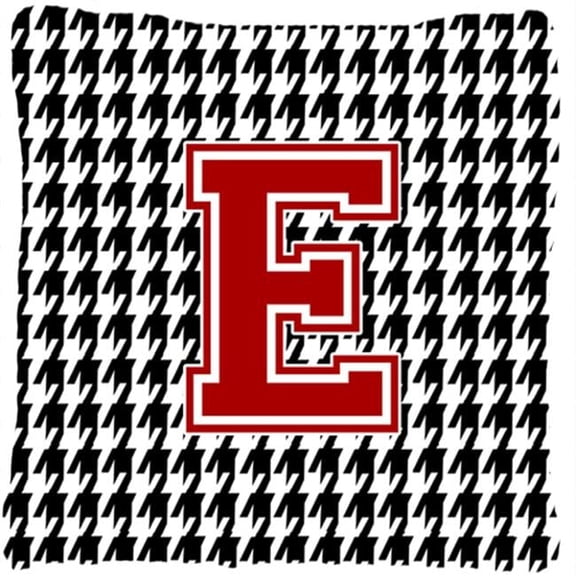 Carolines Treasures  Monogram - Initial E Houndstooth Decorative Indoor & Outdoor Fabric Pillow