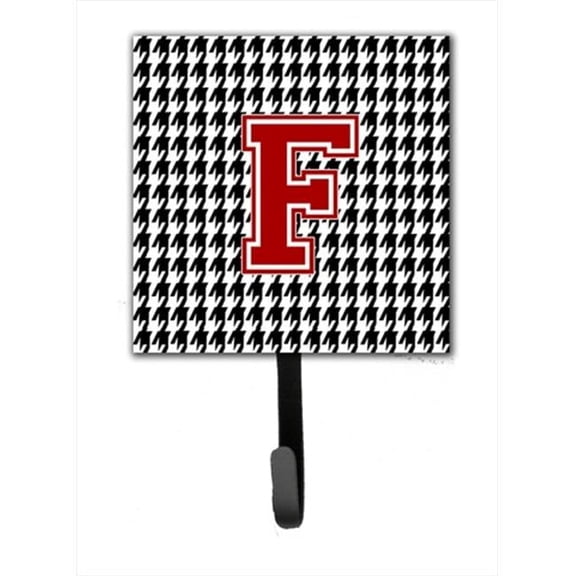 Carolines Treasures Monogram - Initial F Houndstooth Leash Holder Or Key Hook