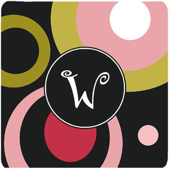 Carolines Treasures  Monogram - Retro In Black Foam Coasters - Set Of 4- 3.5 x 3.5 In.