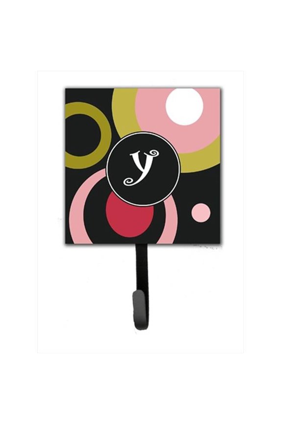 Carolines Treasures  Monogram - Retro in Black Leash Holder Or Key Hook