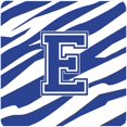 thumbnail image 1 of Carolines Treasures  Monogram - Tiger Stripe Blue and White Foam Coasters Initial Letter E, 1 of 1
