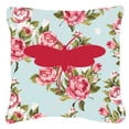 thumbnail image 1 of Carolines Treasures Moth Shabby Chic Roses Canvas Fabric Decorative Outdoor Pillow, 1 of 2