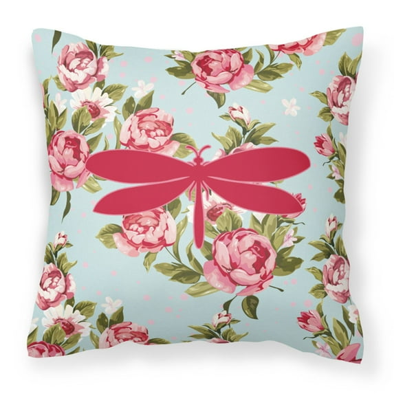 Carolines Treasures Moth Shabby Chic Roses Square Decorative Outdoor Pillow