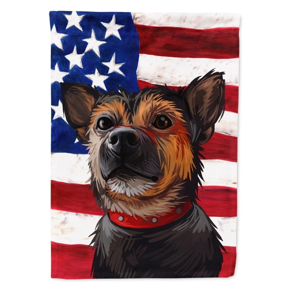 Murcian Ratter Dog American Flag Flag Canvas House Size