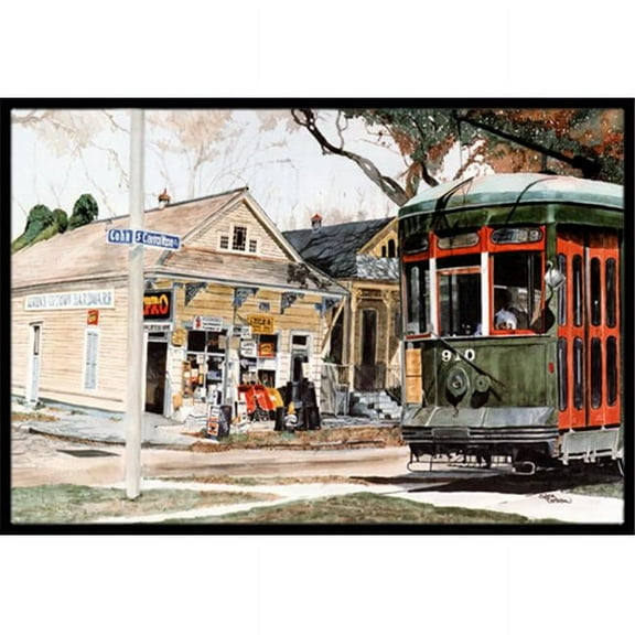 Carolines Treasures New Orleans Streetcar Indoor Or Outdoor Mat - 18 x 27 in.