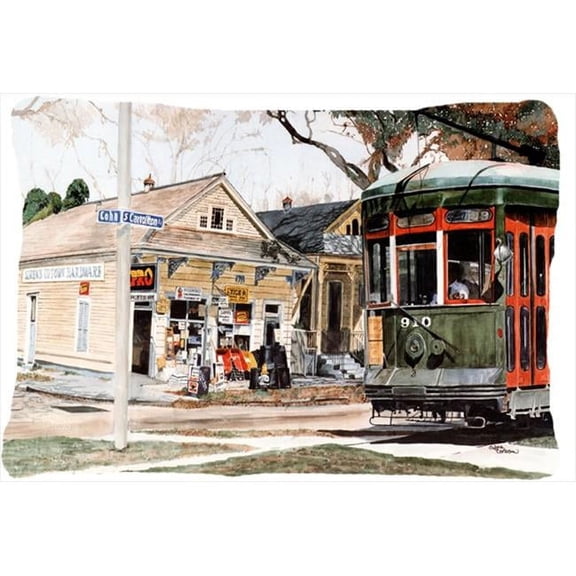 Carolines Treasures New Orleans Streetcar Indoor & Outdoor Decorative Fabric Pillow - 12 x 16 in.