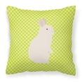 thumbnail image 1 of Carolines Treasures BB7791PW1818 New Zealand White Rabbit Green Fabric Decorative Pillow, 18 x 18 in., 1 of 2