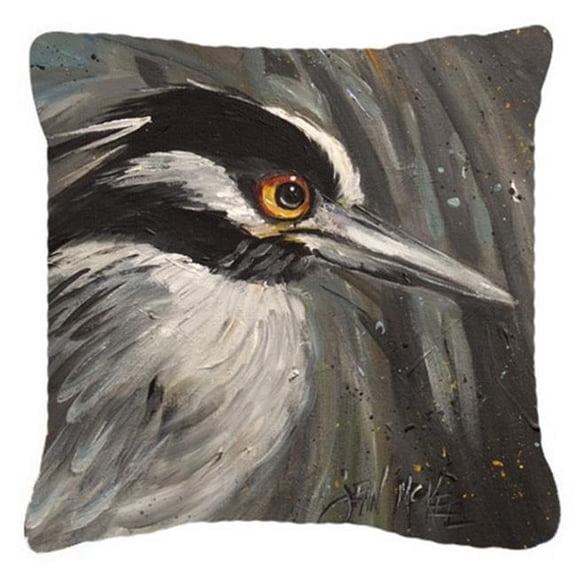 Carolines Treasures Night Heron Canvas Fabric Decorative Pillow