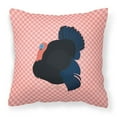 thumbnail image 1 of Carolines Treasures BB7985PW1818 Norfolk Black Turkey Pink Check Fabric Decorative Pillow, 18 x 18 in., 1 of 2