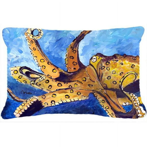 Carolines Treasures Octopus Indoor & Outdoor Fabric Decorative Pillow