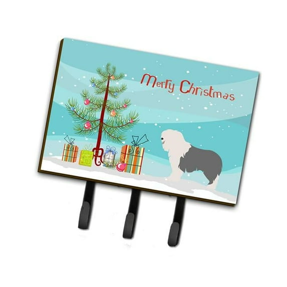 Carolines Treasures Old English Sheepdog Christmas Leash Or Key Holder