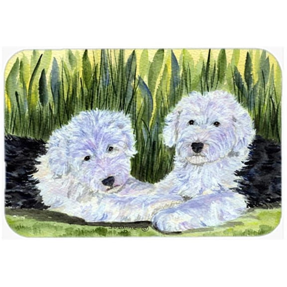 Carolines Treasures  Old English Sheepdog Glass Cutting Board, Large