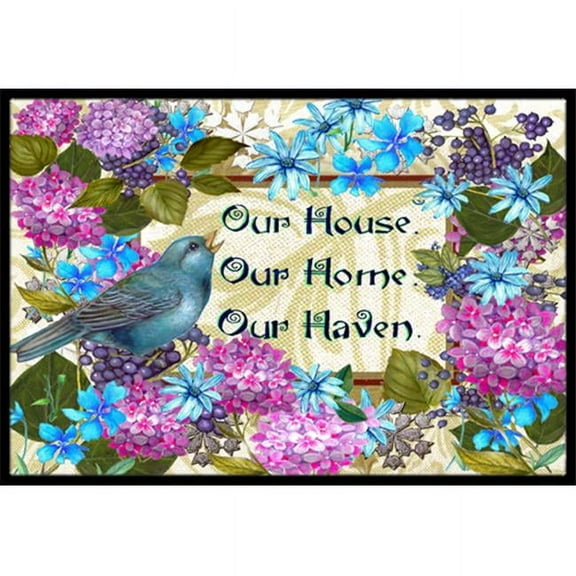 Carolines Treasures  Our House Our Home Our Haven Indoor & Outdoor Mat - 24 x 36 in.