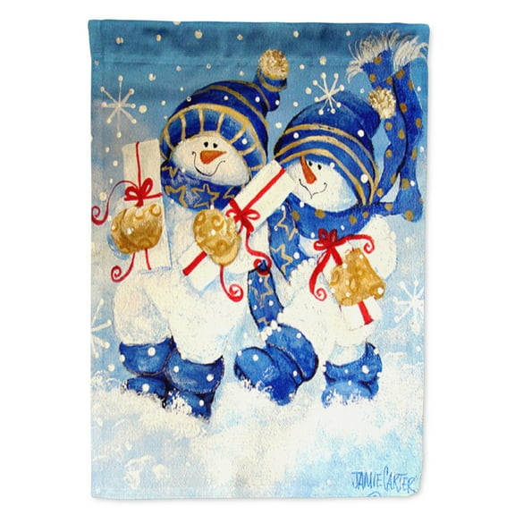 Holiday Delivery Snowman Garden Flag