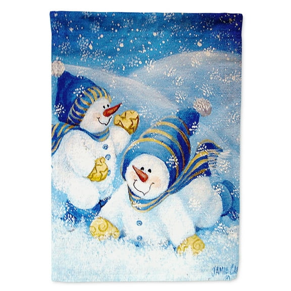 Snow babies At Play Snowman Garden Flag