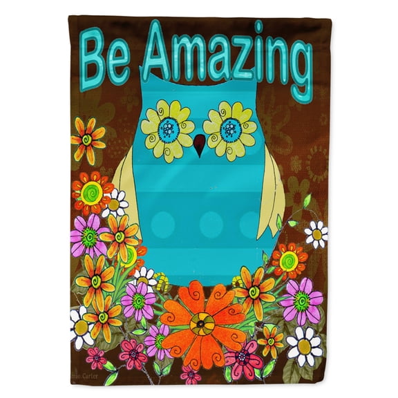 Carolines Treasures PJC1025GF Be Amazing Owl Flag Garden Size Small multicolor