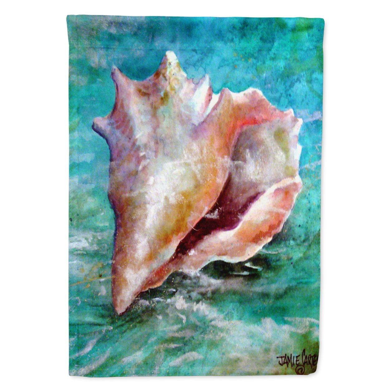Carolines Treasures PJC1036CHF The Jewel of the Sea Shell Flag Canvas House Size  Large multicolor