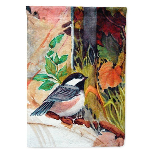 Carolines Treasures PJC1059GF Fence Sitter Chickadee Flag Garden Size Small multicolor