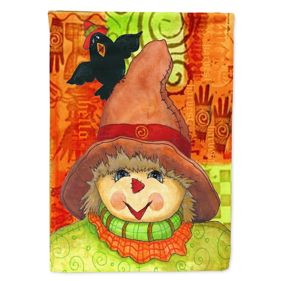 Carolines Treasures PJC1062GF Harvey and the Scarecrow Fall Flag Garden Size Small multicolor