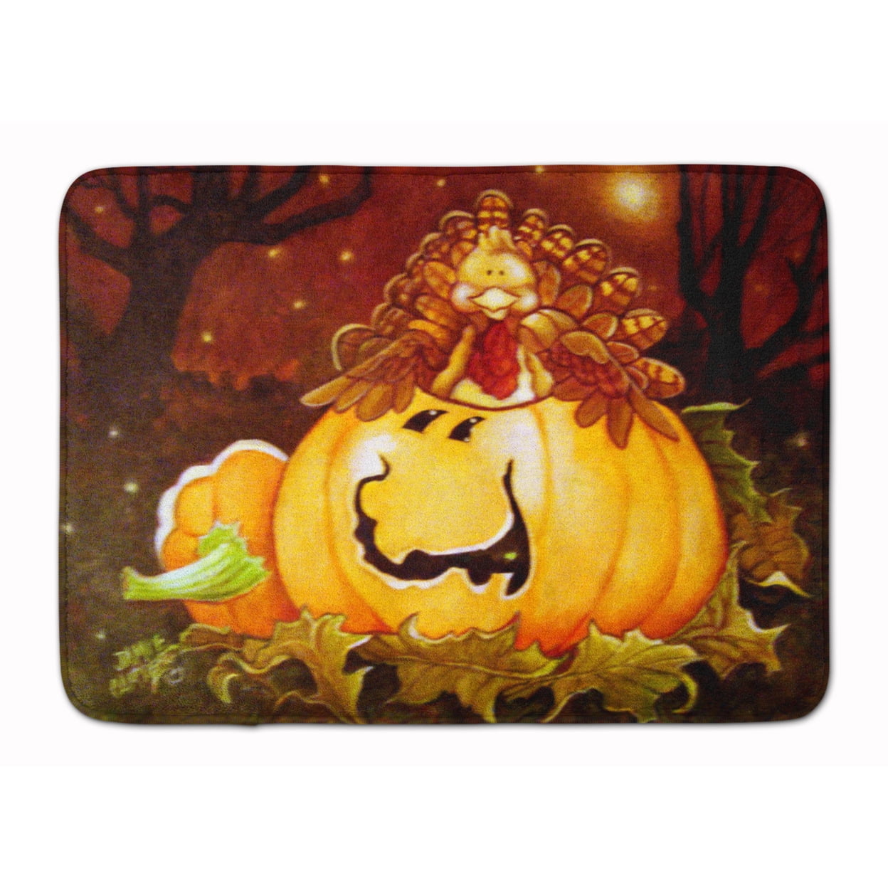 Somebody to Love Pumpkin Halloween Machine Washable Memory Foam Mat