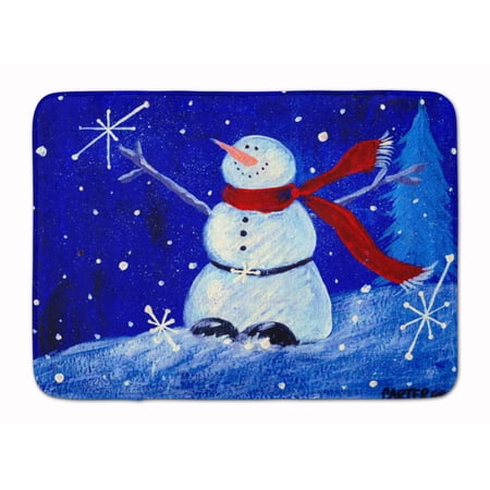 Carolines Treasures Happy Holidays Snowman Floor Mat, 19" x 27", Multicolor