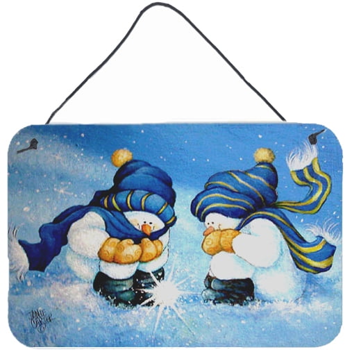 Carolines Treasures PJC1089DS812 We Believe in Magic Snowman Wall or Door Hanging Prints  8x12 multicolor