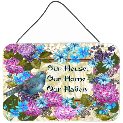 Carolines Treasures PJC1102DS812 Our House Our Home Our Haven Wall or Door Hanging Prints 8x12 multicolor