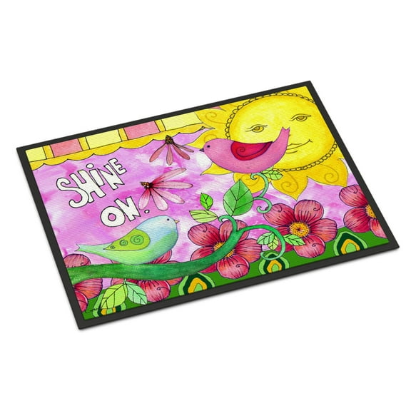 Carolines Treasures PJC1103MAT Shine on Sunshine Door Mat Indoor Rug or Outdoor Welcome Mat 18x27 Doormat  27"L x 18"W